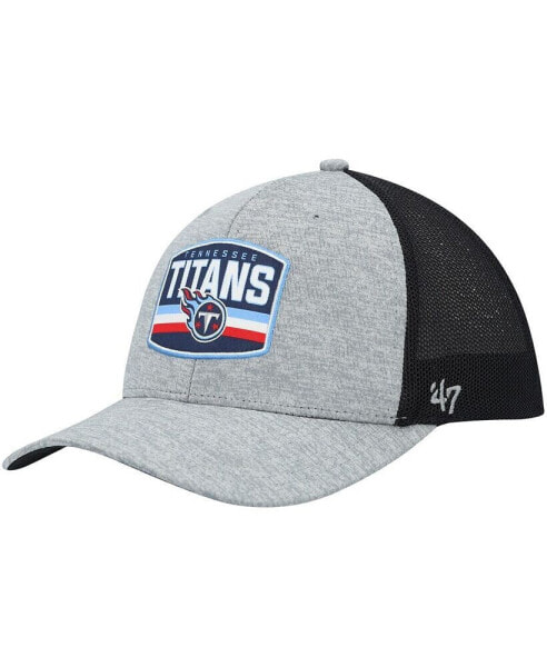 Men's Heathered Gray and Navy Tennessee Titans Motivator Flex Hat