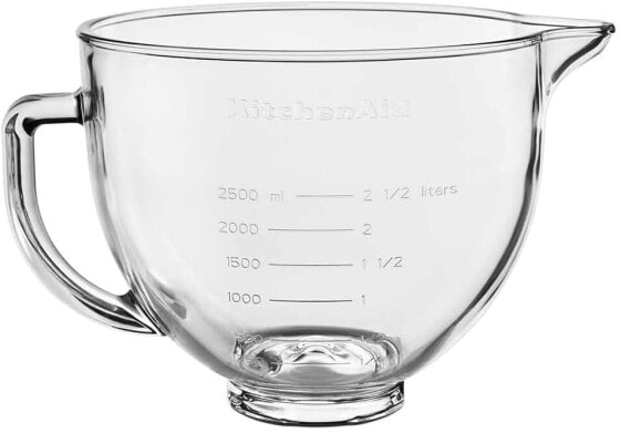 KitchenAid Clear Glass Bowl with Handle / Silicone Lid 4.8 L