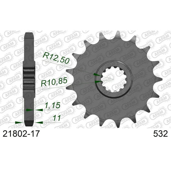 AFAM 21802 Front Sprocket