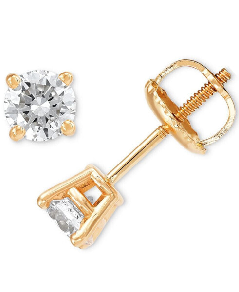 Серьги Macy's Diamond Stud  Gold