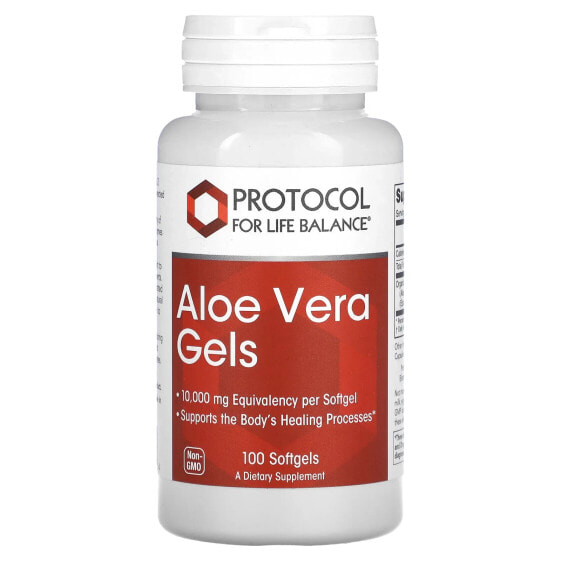 БАД для пищеварительной системы Protocol For Life Balance Aloe Vera Gels, 100 капсул