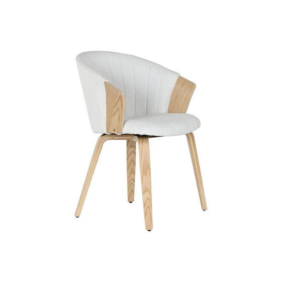 Dining Chair Home ESPRIT White Polyester Wood 60 x 57,5 x 79 cm