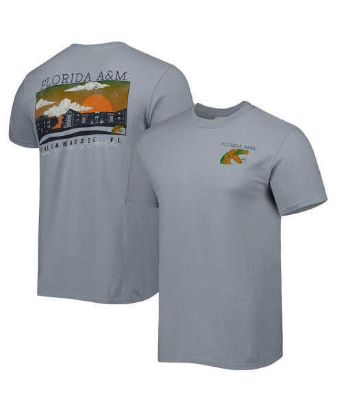 Men's Gray Florida A&M Rattlers Campus Scenery Comfort Color T-shirt