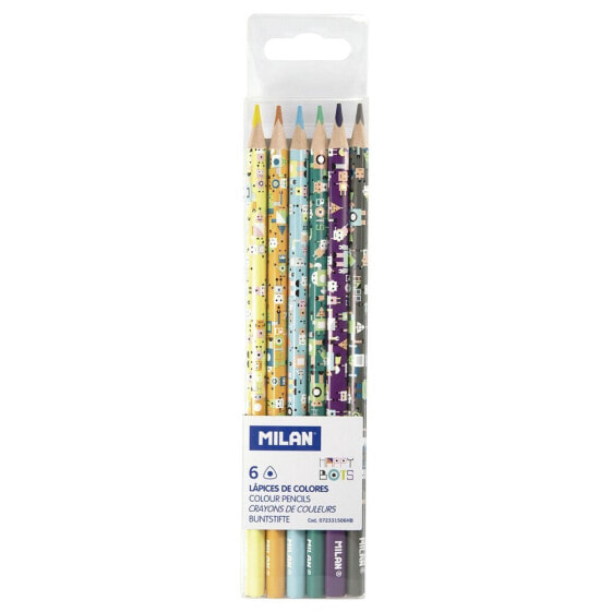 MILAN Box 6 Triangular Colour Pencils Super Heroes Space Special Series