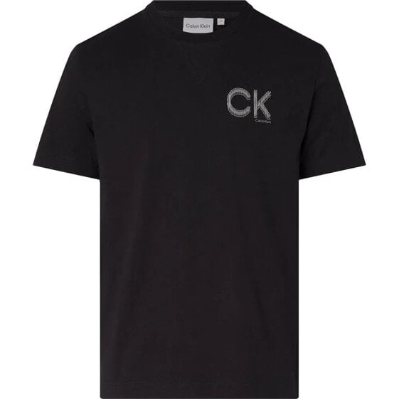 CALVIN KLEIN Striped Chest Logo short sleeve T-shirt