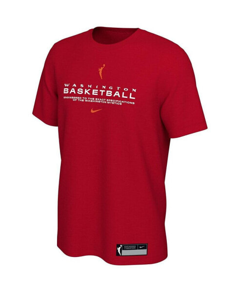 Men's Red Washington Mystics On Court Legend Essential Practice T-shirt