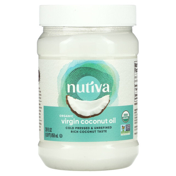 Nutiva, органическое кокосовое масло первого отжима, 858 мл (29 жидк. унций)