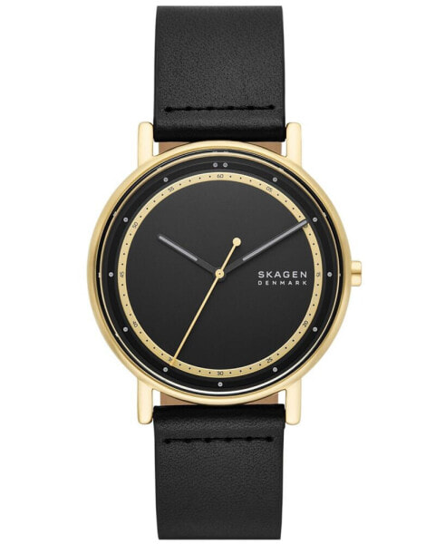 Часы Skagen Signatur Черная кожа 40mm