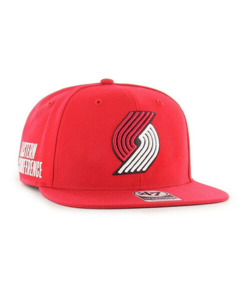 Men's Red Portland Trail Blazers Sure Shot Captain Snapback Hat