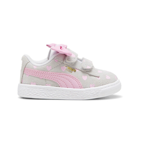 Puma Suede Classic ReBow Slip On Toddler Girls Grey Sneakers Casual Shoes 38961