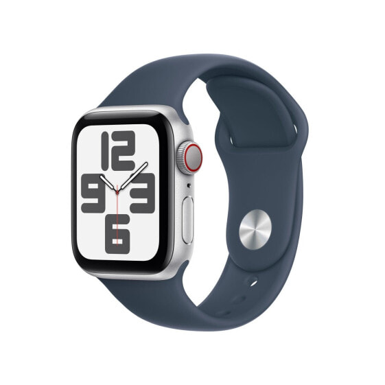 Apple Watch SE Aluminium Silber"Silber 40 mm M/L (150-200 mm Umfang) Winterblau GPS + Cellular