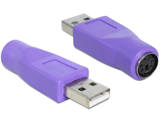 Фиолетовый разъем USB-A - PS/2 Delock 65461