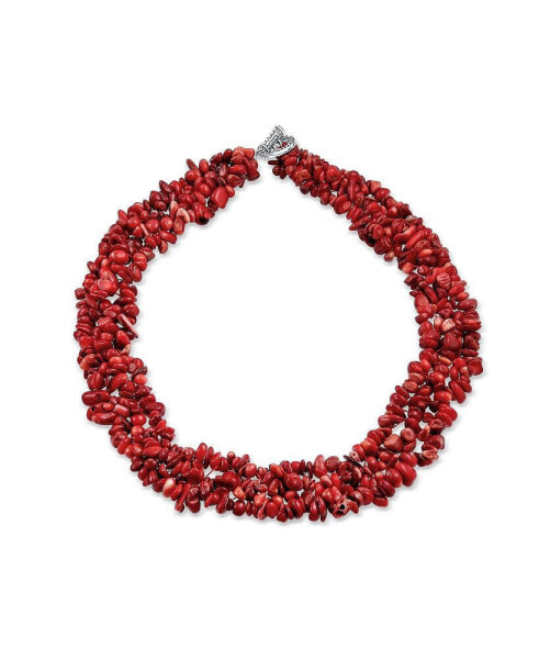 Big Chunky Chips Cluster Multi Strand Statement Bib Collar Necklace For Women