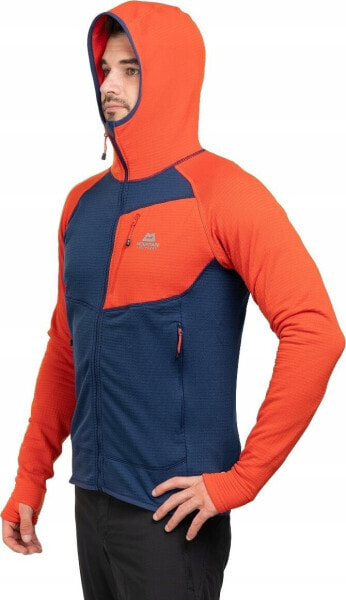 Bluza eclipse hooded-medieval blue-cardinal orange-m