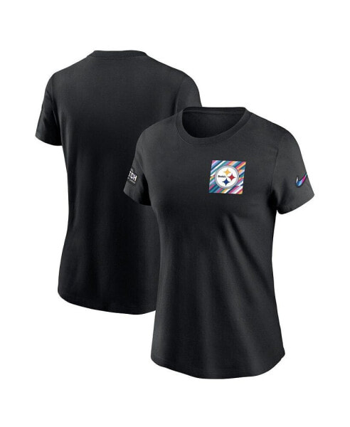 Women's Black Pittsburgh Steelers 2023 NFL Crucial Catch Sideline Tri-Blend T-shirt