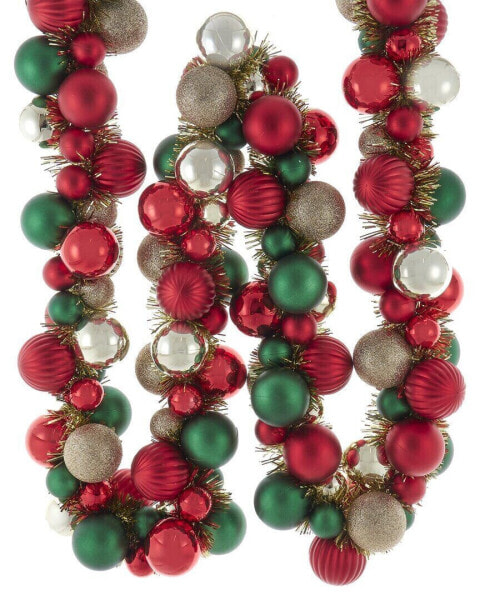 Kurt Adler Plastic Ball Garland Multicolor