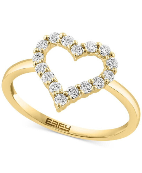 EFFY® Diamond Open Heart Ring (3/8 ct. t.w.) in 14k Gold