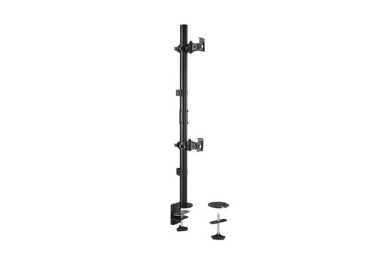 Kensington Vertical Stacking Dual Monitor Arm - Clamp - 9 kg - 33 cm (13") - 81.3 cm (32") - 100 x 100 mm - Black