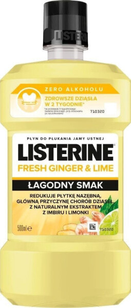 Listerine Ginger&Lime Płyn do płukania jamy ustnej łagodny smak 500ml