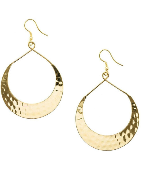 Women's Lunar Crescent Hoop Earrings