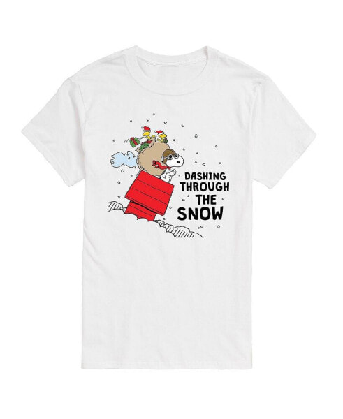Men's Peanuts Dashing Through Snow Short Sleeve T-shirt