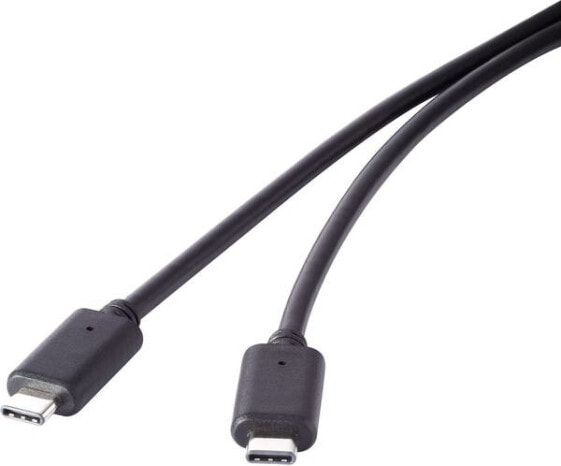 Renkforce RF-4381071 - 1 m - USB C - USB C - USB 3.2 Gen 2 (3.1 Gen 2) - 20000 Mbit/s - Black