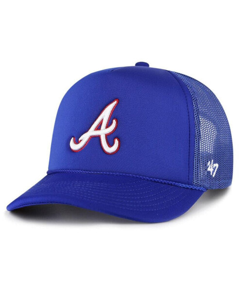 Men's Royal Atlanta Braves Foam Logo Trucker Adjustable Hat