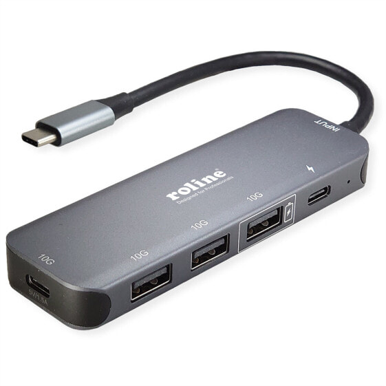 ROTRONIC-SECOMP USB 3.2 Gen 2 Hub 4fach Typ-C-Anschlusskabel