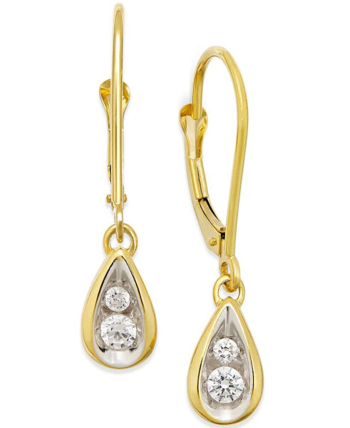 Diamond Teardrop Earrings (1/4 ct. t.w.) in 14k White or Yellow Gold