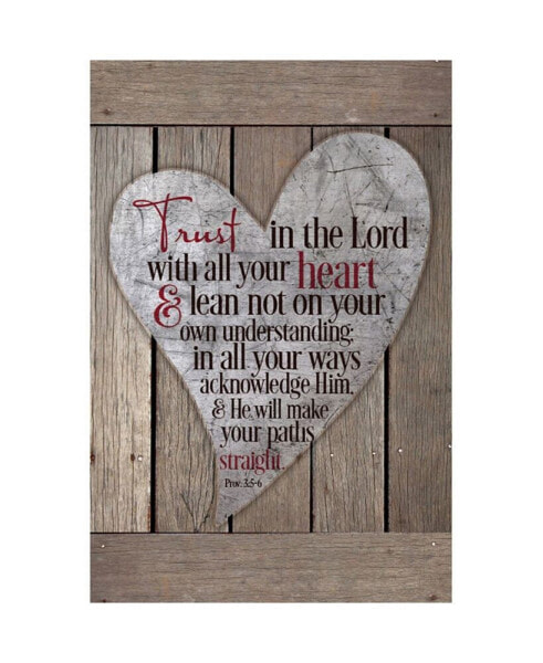 Trust in the Lord with All Your Heart New Horizons Wood Plaque, 6" x 9"