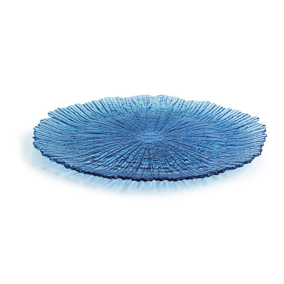 Плоская тарелка Quid Mar de Viento Синий Cтекло (Ø 32 cm) (Pack 6x)