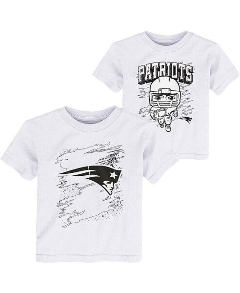 Футболка для малышей OuterStuff Набор из двух футболок с раскраской New England Patriots белого цвета