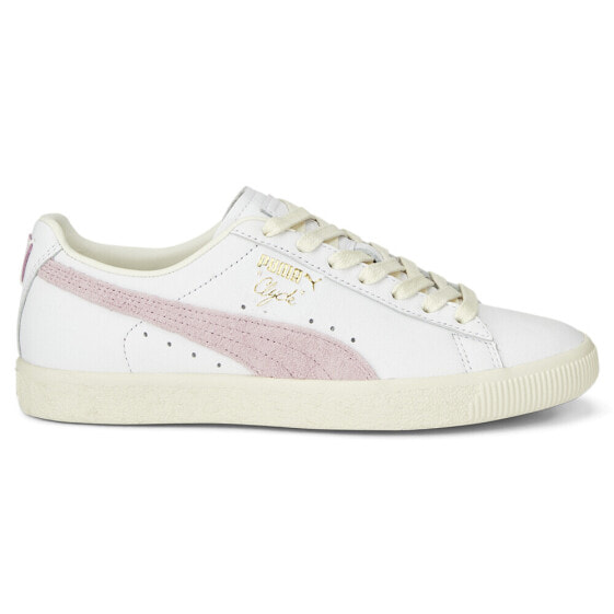 Puma Clyde Base Lace Up Womens White Sneakers Casual Shoes 39009105