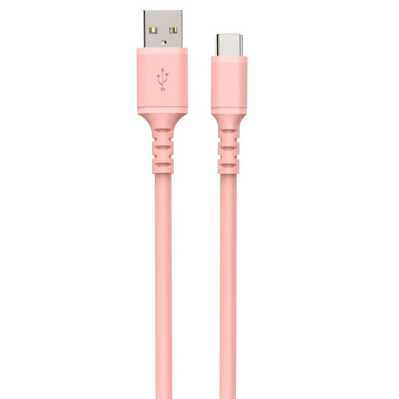 USB A to USB-C Cable DCU Pink 1 m