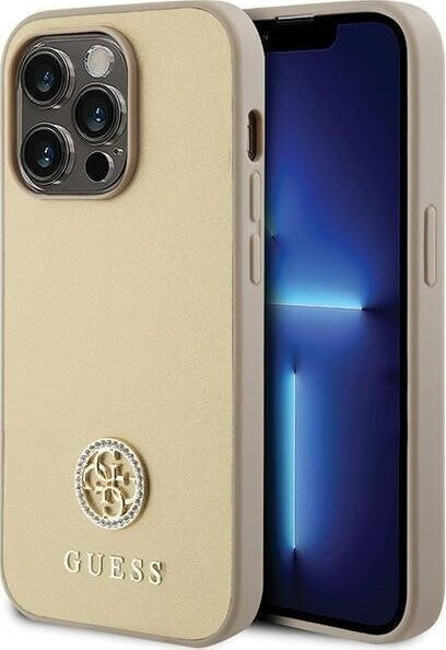 Guess Guess GUHCP15XPS4DGPD iPhone 15 Pro Max 6.7" złoty/gold hardcase Strass Metal Logo