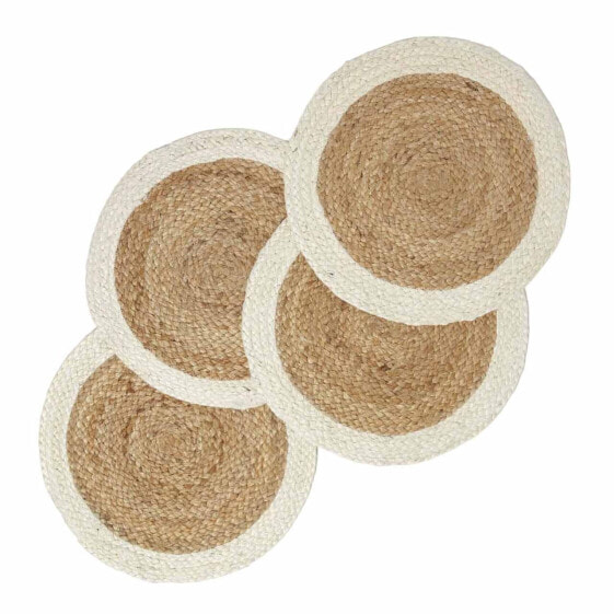 Jute Tischset Spirale 4er Set geflochten