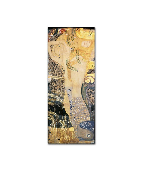 Gustav Klimt 'Water Serpents' Canvas Art - 47" x 20"