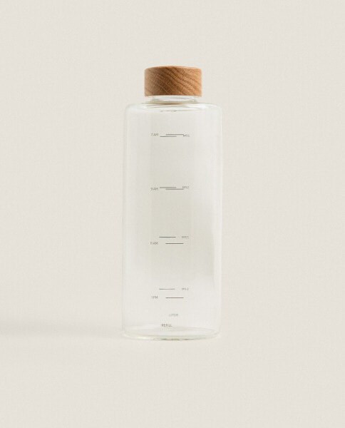 Oak borosilicate bottle