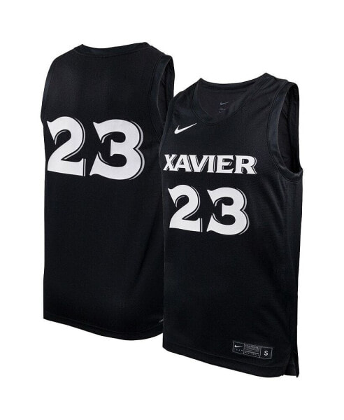 Men's #23 Black Xavier Musketeers Replica Basketball Jersey