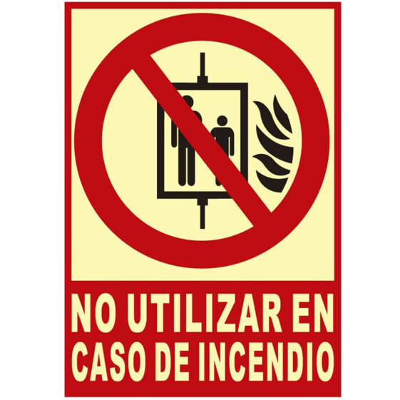 NORMALUZ No Utilizar En Caso De Incendio 0.7 mm Sign 21x30 cm