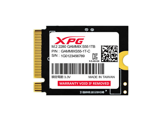 XPG GAMMIX S55 M.2 2230 1TB PCI-Express 4.0 x4 3D NAND SGAMMIXS55-1T-C