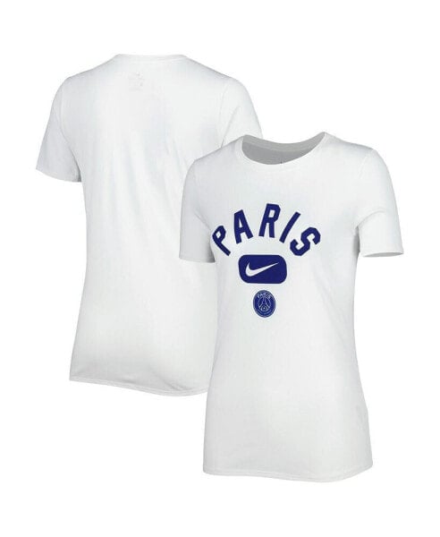 Women's White Paris Saint-Germain Lockup Legend Performance T-shirt