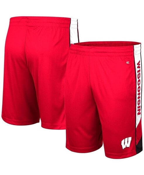 Men's Red Wisconsin Badgers Pool Time Shorts