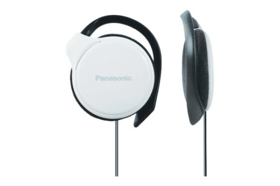 Игровая гарнитура Panasonic RP-HS46E-W для музыки, с креплением за ухо, черная и белая, проводная, длина кабеля 1.1 м