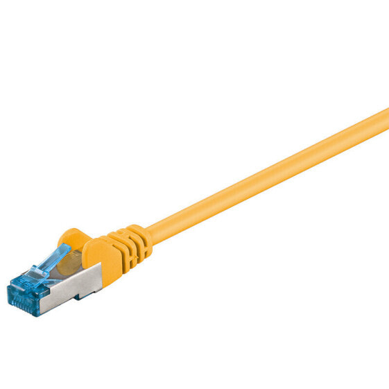 Wentronic CAT 6A Patch Cable - S/FTP (PiMF) - 15 m - Yellow - 15 m - Cat6a - S/FTP (S-STP) - RJ-45 - RJ-45