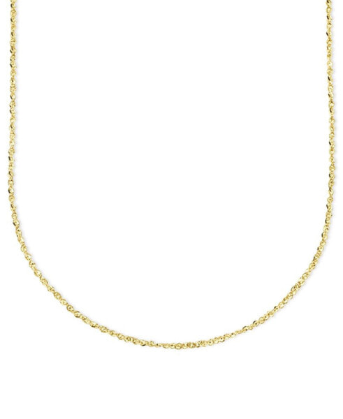 Italian Gold 14k Rose Gold Necklace, 16" Perfectina Chain (1-1/8mm)