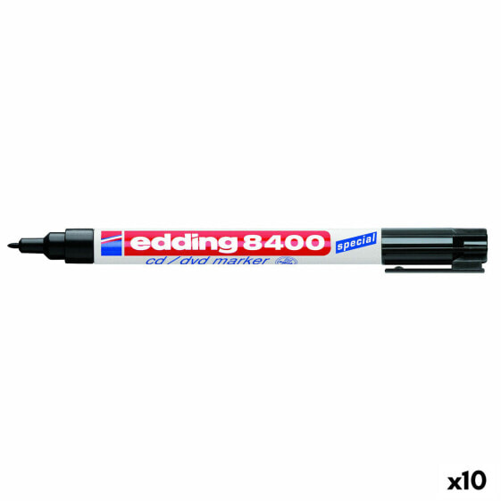 Фломастер постоянный Edding e-8400 Чёрный (10 штук)
