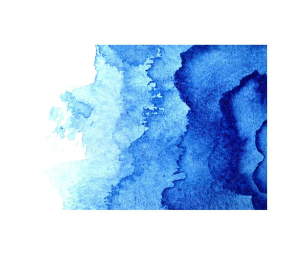 Aquarellblues zum weißen Wandkunst