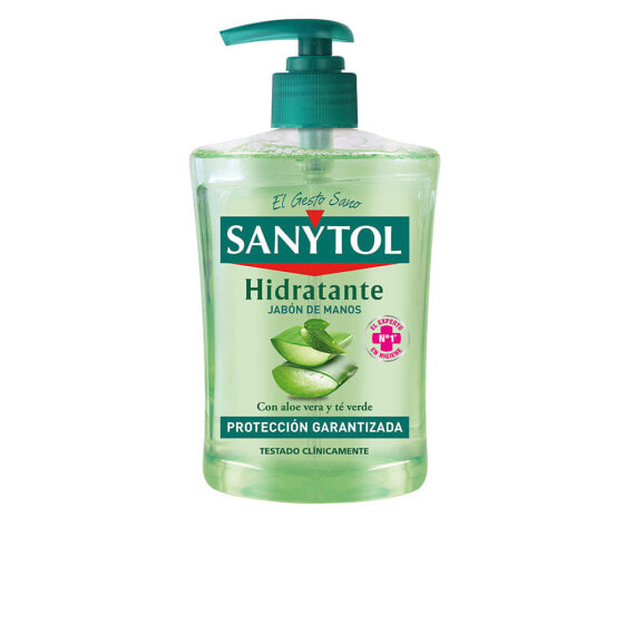 Sanytol Hydrating Hand Soap Увлажняющее атибактериальное жидкое мыло для рук с алоэ вера и зеленым чаем 500 мл
