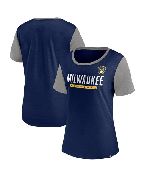Women's Navy Milwaukee Brewers Mound T-shirt